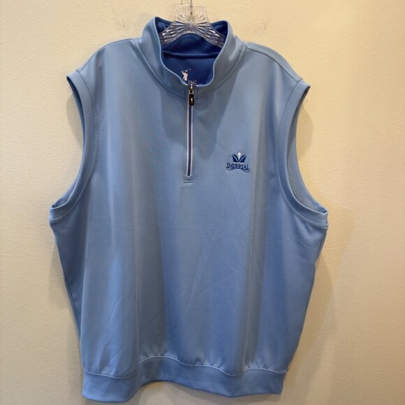 Imperial F&G Tech Men’s 1/4 Zip Golf Vest Blue Performance XXL Casual Comfort - Picture 2 of 13